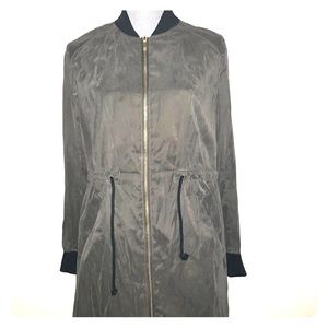 H&M long drawstring bomber